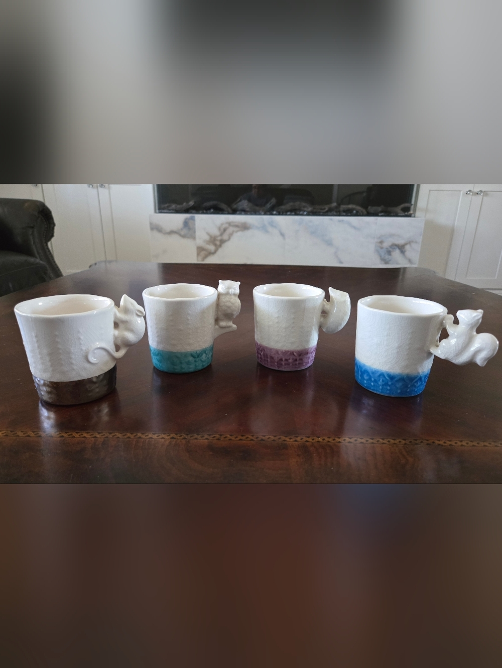 Anthropologie Whimsical Animal Mugs (HTF SET)